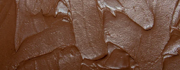 Süt Çikolatasının Dokusu Çikolata Ezmesi Arkaplanı — Stok fotoğraf
