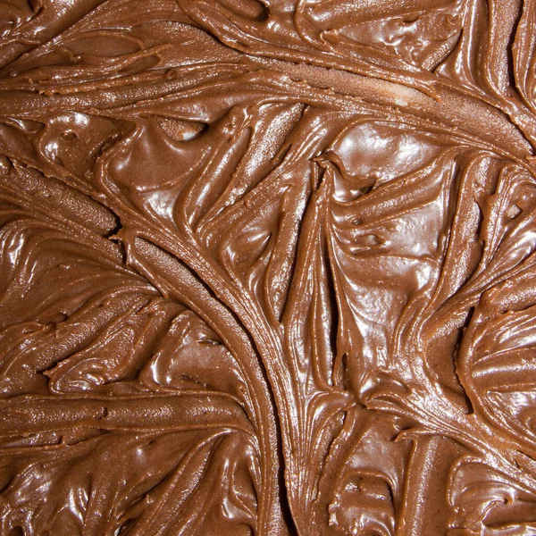 Textura Vista Superior Chocolate Derretido Fundo Chocolate Derretido — Fotografia de Stock