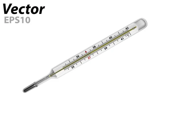 Termómetro Médico Vector Termómetro Para Medir Ilustración Del Vector Temperatura — Archivo Imágenes Vectoriales