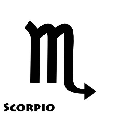 Akrep burcunun logosu beyaz arka planda vektör işareti.