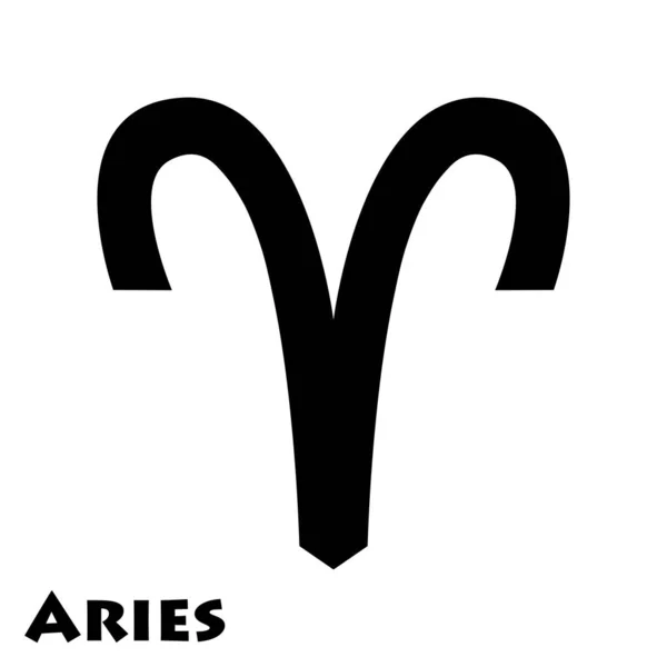 Logotipo Del Signo Del Zodiaco Aries Vector Sobre Fondo Blanco — Archivo Imágenes Vectoriales