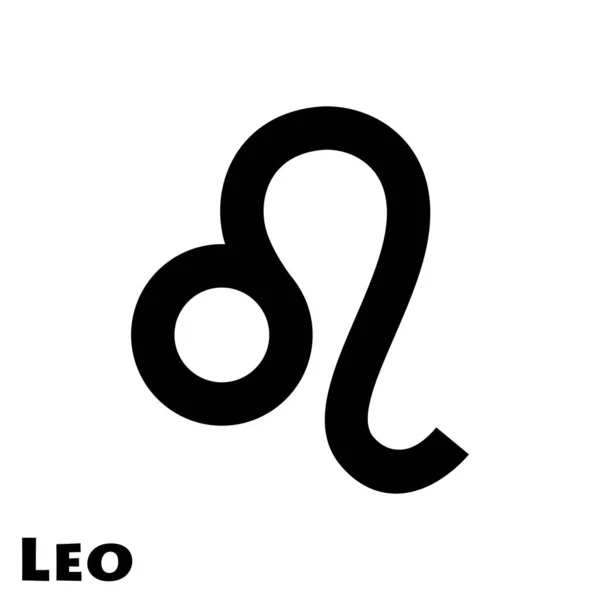Logo Signe Zodiaque Lion Dans Vecteur Sur Fond Blanc — Image vectorielle