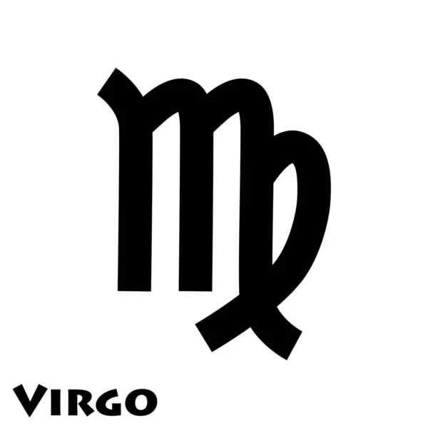 Logotyp För Zodiaktecken Virgo Vektor Vit Bakgrund — Stock vektor