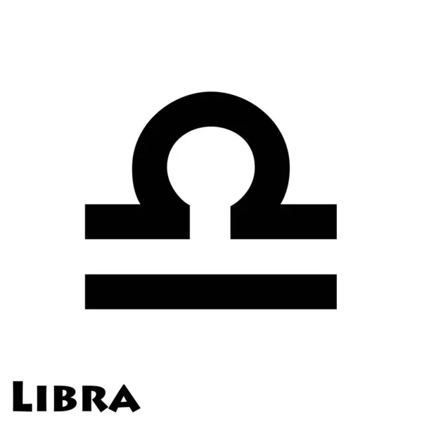 Logotipo Del Signo Del Zodíaco Libra Vector Sobre Fondo Blanco — Vector de stock