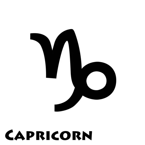 Logotipo Del Signo Del Zodiaco Capricornio Vector Sobre Fondo Blanco — Archivo Imágenes Vectoriales