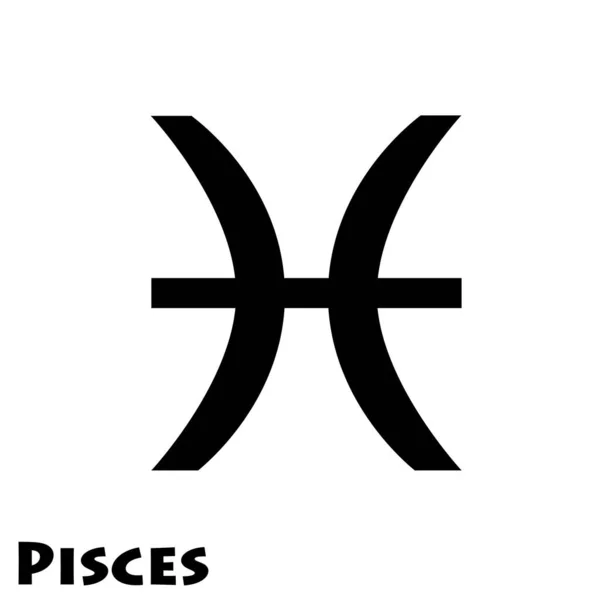 Logotipo Del Signo Del Zodiaco Piscis Vector Sobre Fondo Blanco — Archivo Imágenes Vectoriales