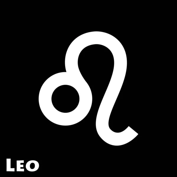 Logotipo Del Signo Del Zodiaco Leo Vector Sobre Fondo Blanco — Archivo Imágenes Vectoriales
