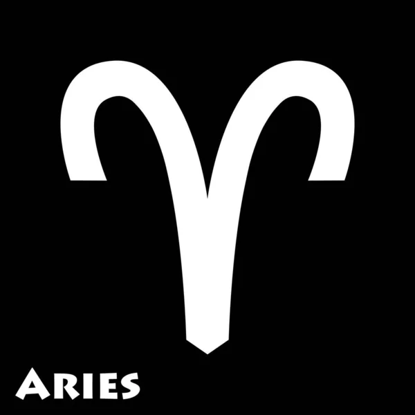 Logotipo Del Signo Del Zodiaco Aries Vector Sobre Fondo Blanco — Archivo Imágenes Vectoriales