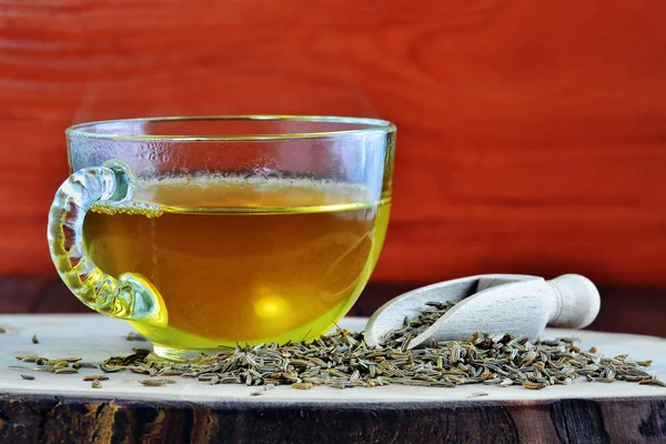 Cumin seed tea, jeera water for weight loss — Stock Photo, Image