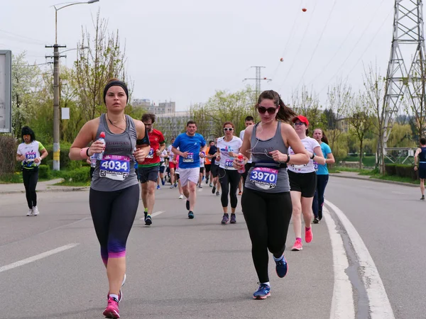 Maratonští běžci — Stock fotografie