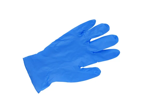 Niebieskie Rękawice Medyczne Izolowane Białym Tle — Zdjęcie stockowe