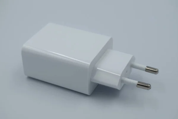 Mobile Charger Closeup White Charger Phone Charger — Stock Photo, Image