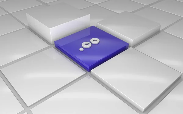 3d illüstrasyon, Kare ızgarasında Simge Vurgulaması