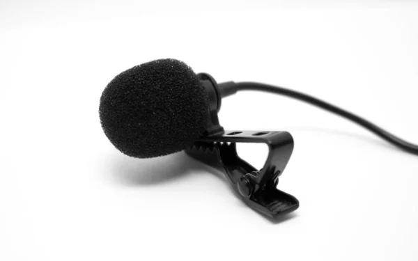 Mikrofon Białym Tle — Zdjęcie stockowe