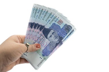 Pakistan para birimi, el ele tutuşan banknotlar, Pakistan bankası rupileri.