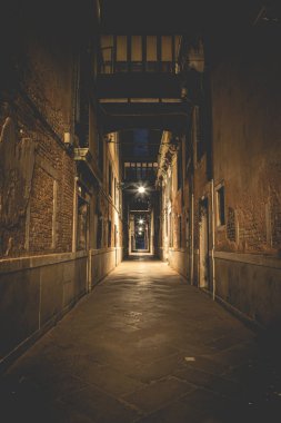 small tight lonely lane in Venice