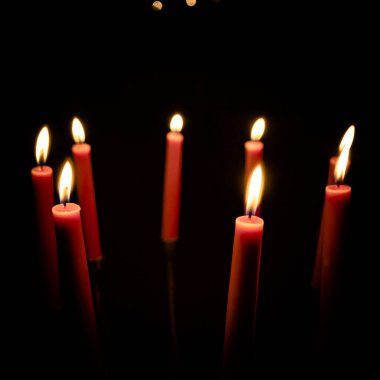Candlelight in the night