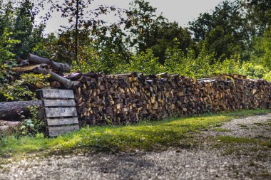 A wood stack in Bavaria