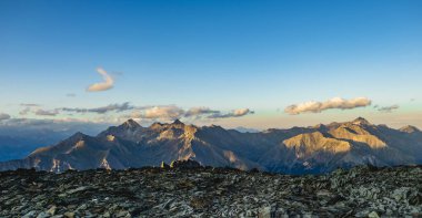 Beautiful view over the mountain peaks