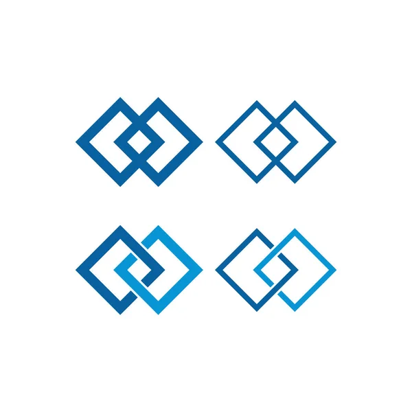 Geometría Conjunto Iconos Conexión Forma Geométrica Para Logo Finanzas Tecnología — Vector de stock