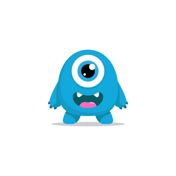 Schattig Monster Karakter Tekenfilm Mascotte Clipart Vector Illustratie Voor Shirt — Stockvector