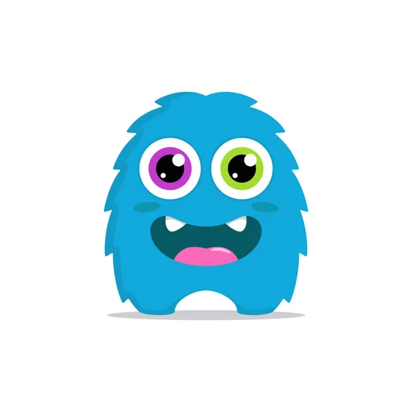 Schattig Monster Karakter Tekenfilm Mascotte Clipart Vector Illustratie Voor Shirt — Stockvector