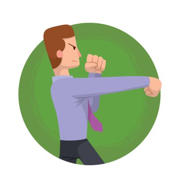 Yuvarlak kare, işadamı kumral ile mücadele