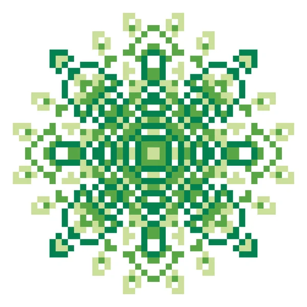 Pixel patrón verde oriental — Vector de stock