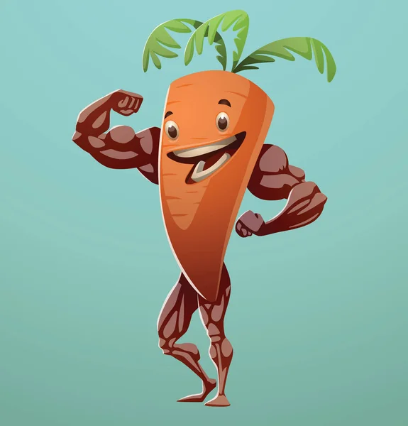 Comida saludable, zanahoria naranja — Vector de stock