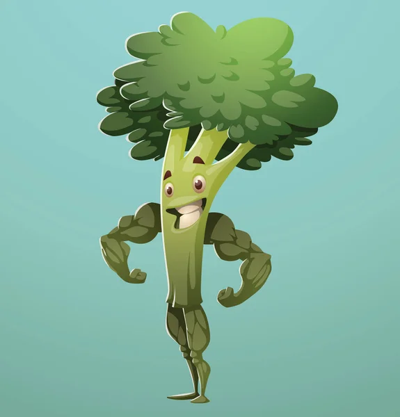 Egészséges étel, zöld brokkoli — Stock Vector