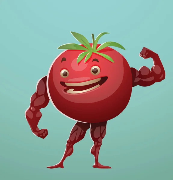 Zdrowa żywność, czerwony pomidor — Wektor stockowy