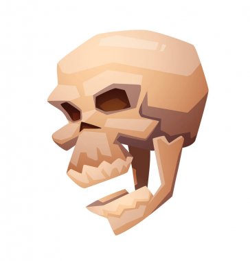 İnsan kafatası sola döndü