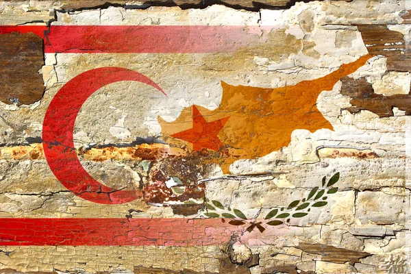 Cyprus Flag Old Wood — Stock Photo, Image