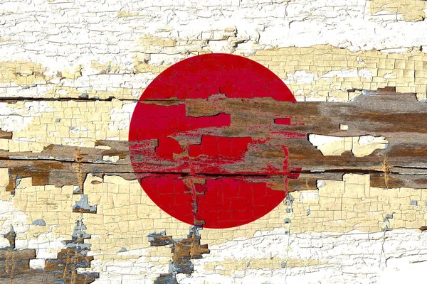 Flag Japan Old Wood — ストック写真