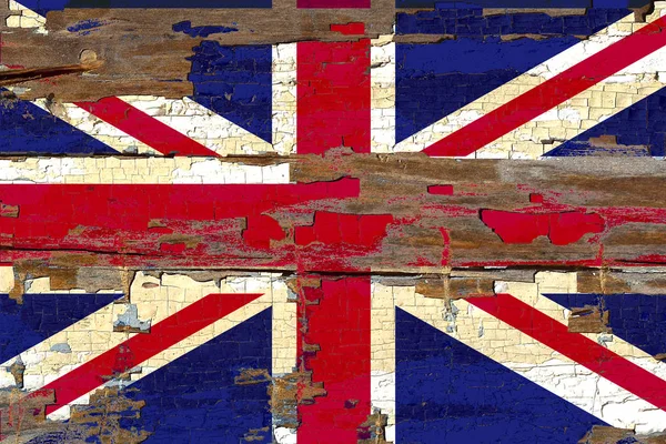 Флаг Англии Старом Дереве — стоковое фото