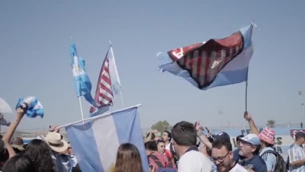Elche Španělsko Října 2019 Fotbalový Zápas Argentina Ekvádor Argentinští Fanoušci — Stock video