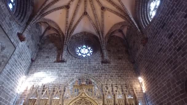 Valencia Spain October 2019 Chapel Holy Chalice 14Th Century Gothic — Stock Video