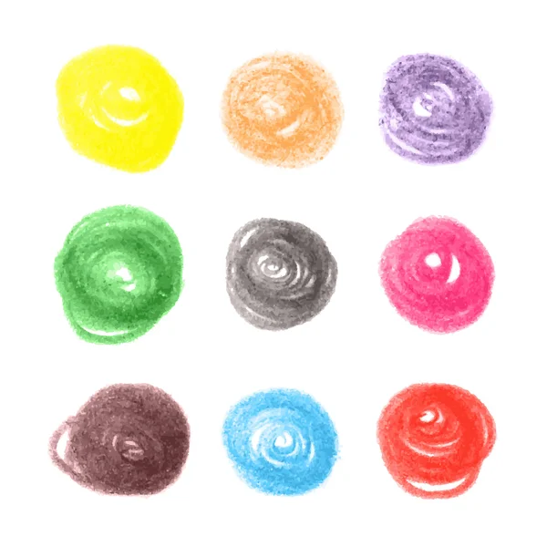 Colorful chalk circles — Stockový vektor
