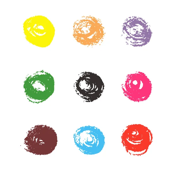 Colorful chalk circles — Διανυσματικό Αρχείο