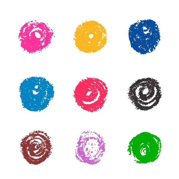 Colorful chalk circles — Stockový vektor