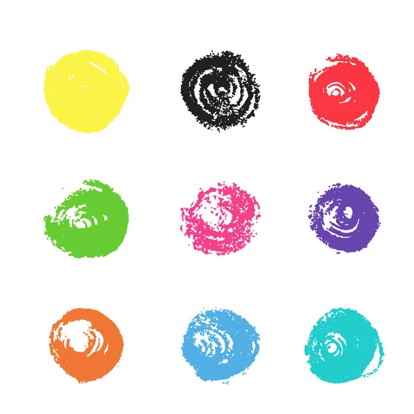 Colorful chalk circles — Stockový vektor