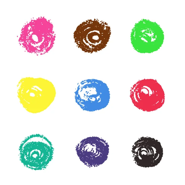 Colorful chalk circles — Stockový vektor