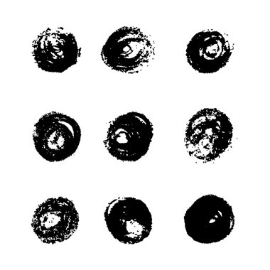 Grunge daire vuruş kümesi
