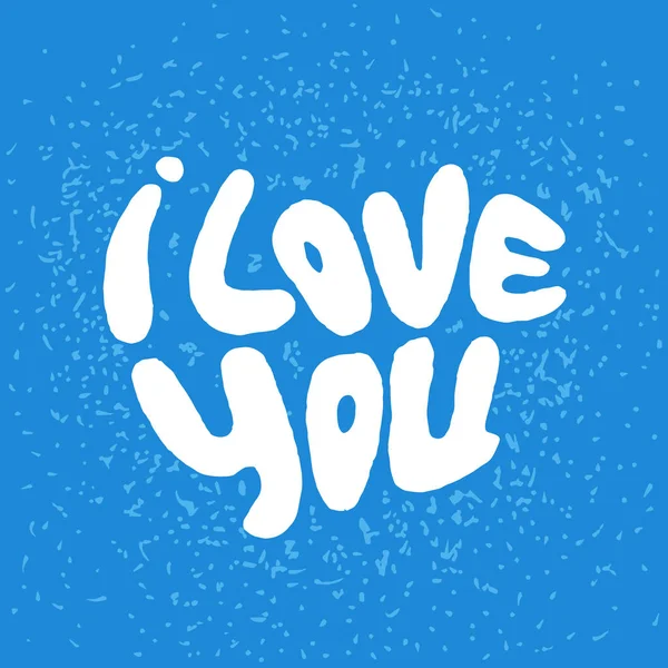 Palabras I Love you shaped in heart symbol — Vector de stock