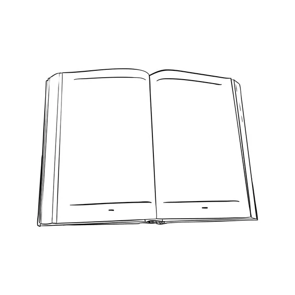 Sketch of open book — Stock Vector