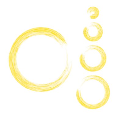 Sarı yuvarlak fırçalar ayarla