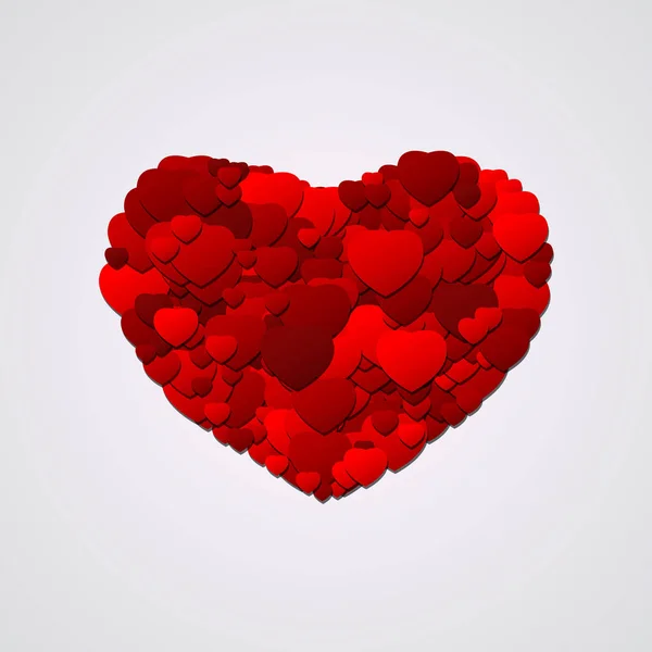 การ์ดอวยพรสัญลักษณ์หัวใจ — ภาพเวกเตอร์สต็อก