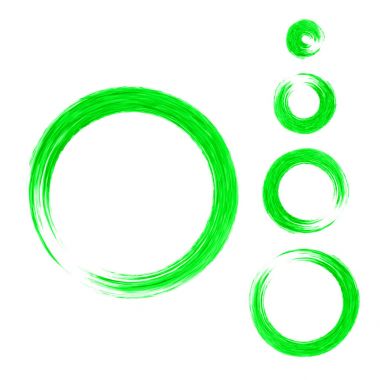 Grunge fırça ile renk daire