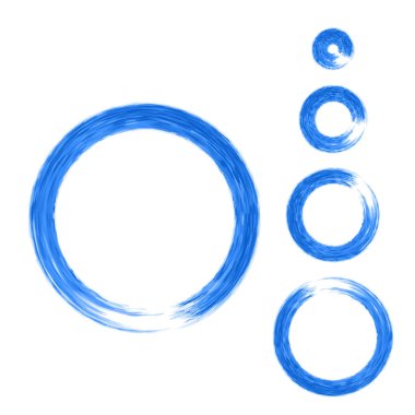 Grunge fırça ile renk daire