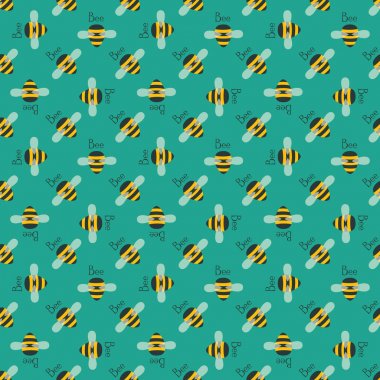 Arılar ile renkli desen